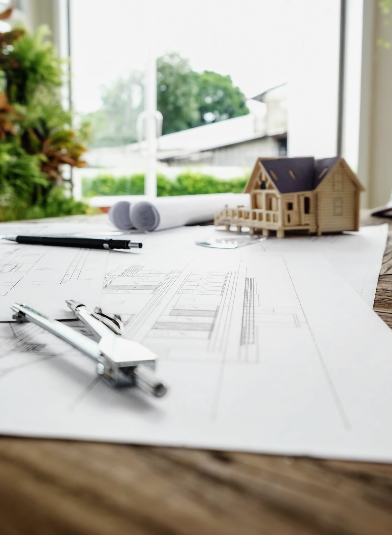 Étude d’un projet de maison sur plans d’architecte